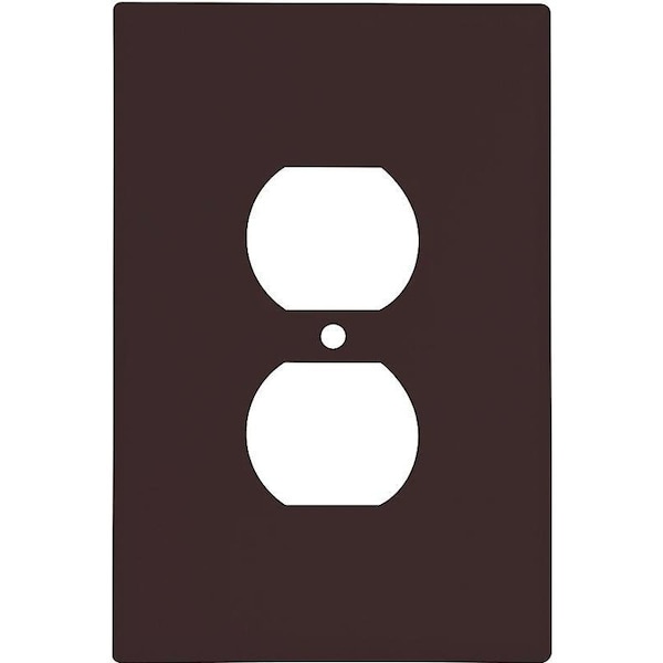 Eaton Wiring Devices Receptacle Wallplate, 5-1/4 in L, 3-1/2 in W, 1 -Gang, Thermoset, Brown, High-Gloss - 2142B-BOX