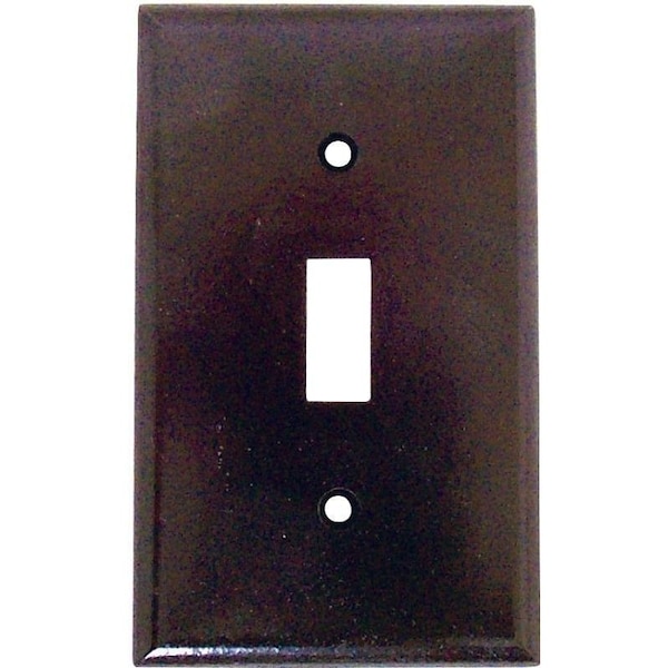 Arrow Hart Eaton Wiring Devices Wallplate, 4-1/2 in L, 2-3/4 in W, 1 -Gang, Thermoset, Brown, High-Gloss - 2134B-BOX