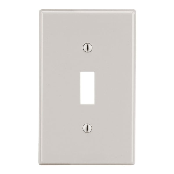 Hubbell Wiring Device-Kellems Wallplate, Toggle, 1-Gang, Light Almond - P1LA