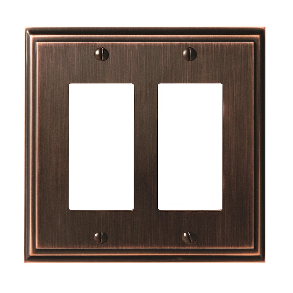 Amerock Mulholland 2 Rocker Oil Rubbed Bronze Wall Plate - 1907005