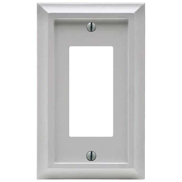 Amerelle Deerfield Wallplate, 1 -Gang, Wood, White - 2040RW