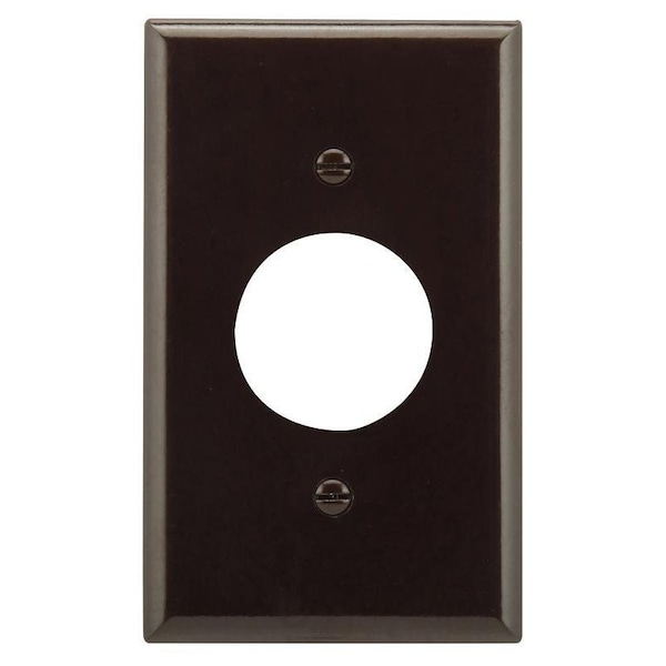 Eaton Wiring Devices Single Receptacle Wallplate, 4-1/2 in L, 2-3/4 in W, 1 -Gang, Thermoset, Brown - 2131B-BOX