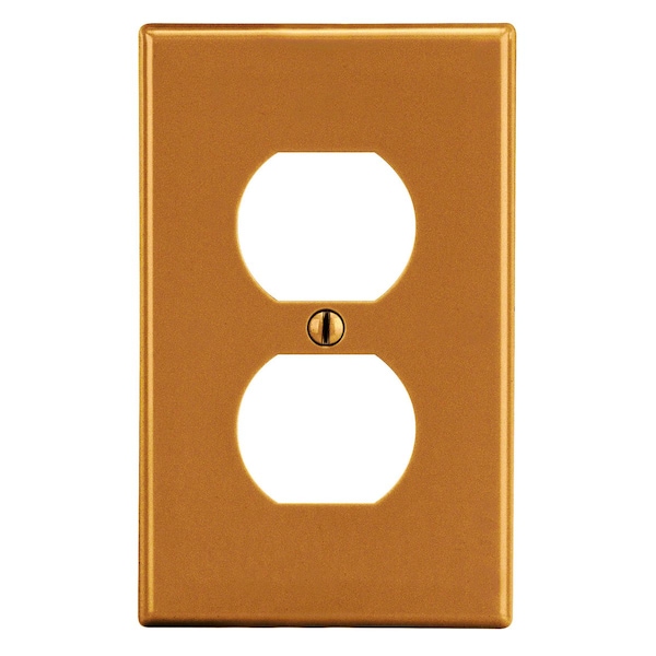 Hubbell Wiring Device-Kellems Wallplate, 1-Gang, 1) Duplex, Orange - P8OR