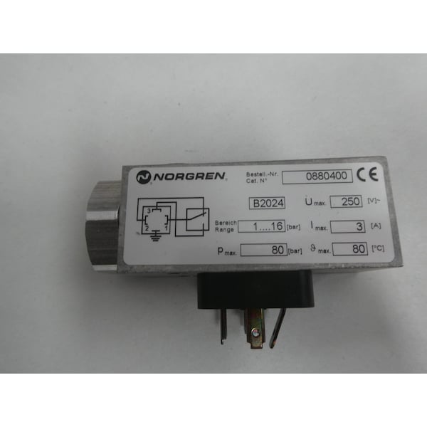 Interruptor de presión Norgren 0880400 1-16BAR 250V-AC - 880400