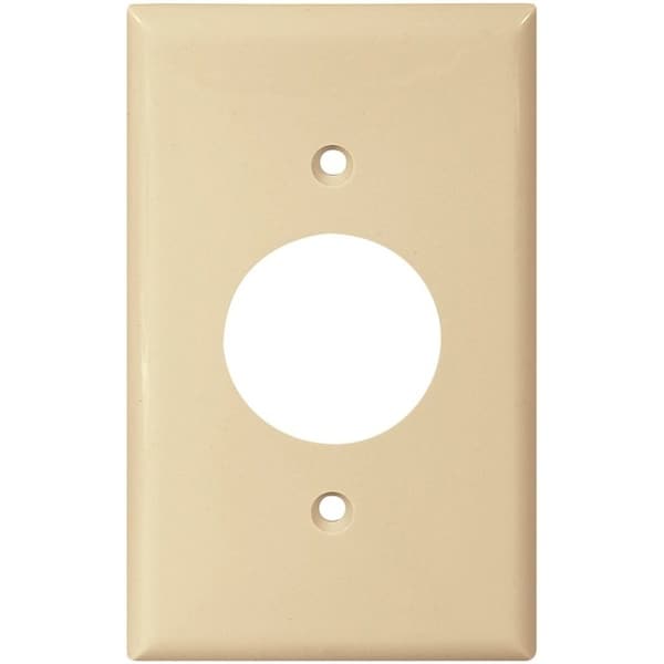 Eaton Wiring Devices Single Receptacle Wallplate, 4-1/2 in L, 2-3/4 in W, 1 -Gang, Nylon, Ivory - 5131V-BOX