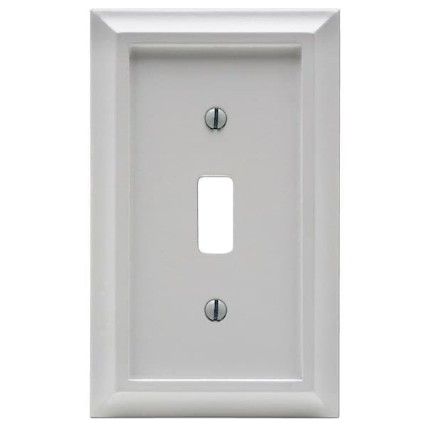 Amerelle Wallplate, 1 -Gang, Wood, White - 2040TW