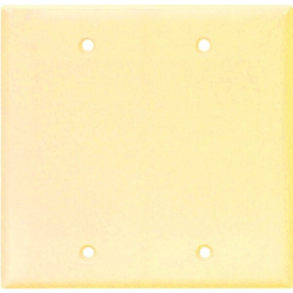 Eaton Wiring Devices Wallplate, 4-1/2 in L, 4.56 in W, 0.08 in Thick, 2 -Gang, Thermoset, Ivory - 2137V-BOX