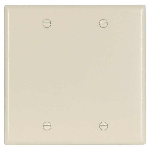 Eaton Wiring Devices Wallplate, 4-1/2 in L, 4.56 in W, 0.08 in Thick, 2 -Gang, Thermoset, Light Almond - 2137LA-BOX
