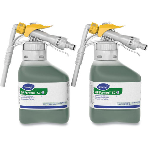 Concentrado Limpiador Multiusos Diversey™ GP Forward, Fragancia Cítrica, Botella 1.5 L, 2/Caja - WBB3178297