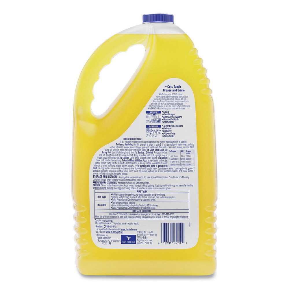 Lysol Limpiador Multiusos Desinfectante: Botella 144 oz, Esencia de Limón Espumoso y Girasol - Modelo 10726081