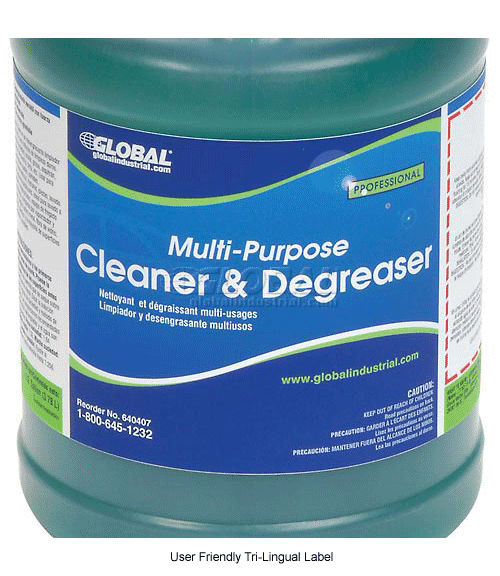 Limpiador y Desengrasante Multiusos Global Industrial™, Galón, 4 por Caja - WB640407