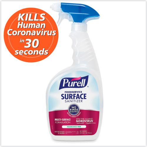 PURELL® Sanitizante para Superficies Foodservice, Botella 32 oz con Gatillo, 6 por Caja - WBB3092294