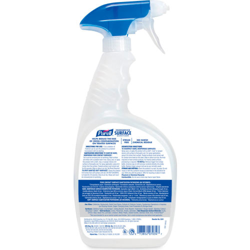 PURELL® Sanitizante para Superficies Foodservice, Botella 32 oz con Gatillo, 6 por Caja - WBB3092294