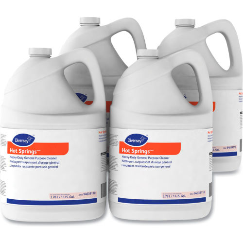 Limpiador Multiusos Diversey™ Hot Springs de Alto Rendimiento, Aroma Cítrico, Botella de 1 Galón, 4 por Caja - WBB3178431
