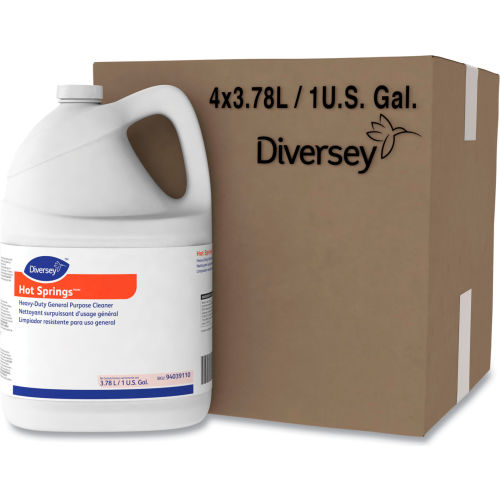 Limpiador Multiusos Diversey™ Hot Springs de Alto Rendimiento, Aroma Cítrico, Botella de 1 Galón, 4 por Caja - WBB3178431