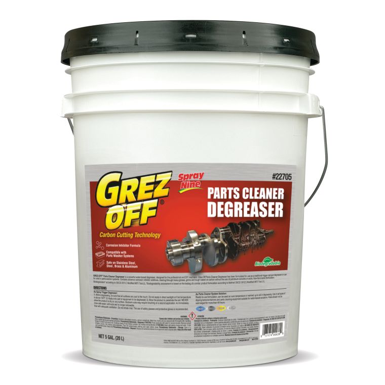 Spray Nine Spray 9 22705 Grez-Off Limpiador de Partes y Desengrasante, Cubeta 5 Galones - ITW-22705