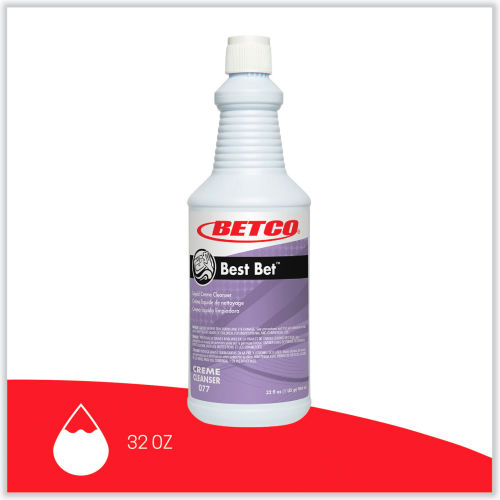 Betco Best Bet™ Limpiador Cremoso Líquido, Aroma Menta, Botella 32 oz, 12 por Caja - WBB3177426