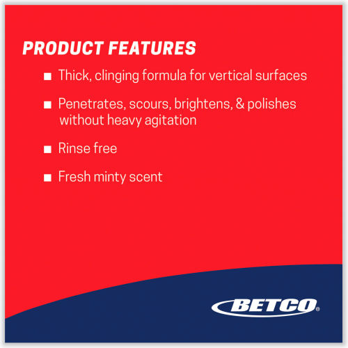 Betco Best Bet™ Limpiador Cremoso Líquido, Aroma Menta, Botella 32 oz, 12 por Caja - WBB3177426