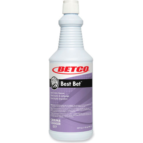 Betco Best Bet™ Limpiador Cremoso Líquido, Aroma Menta, Botella 32 oz, 12 por Caja - WBB3177426