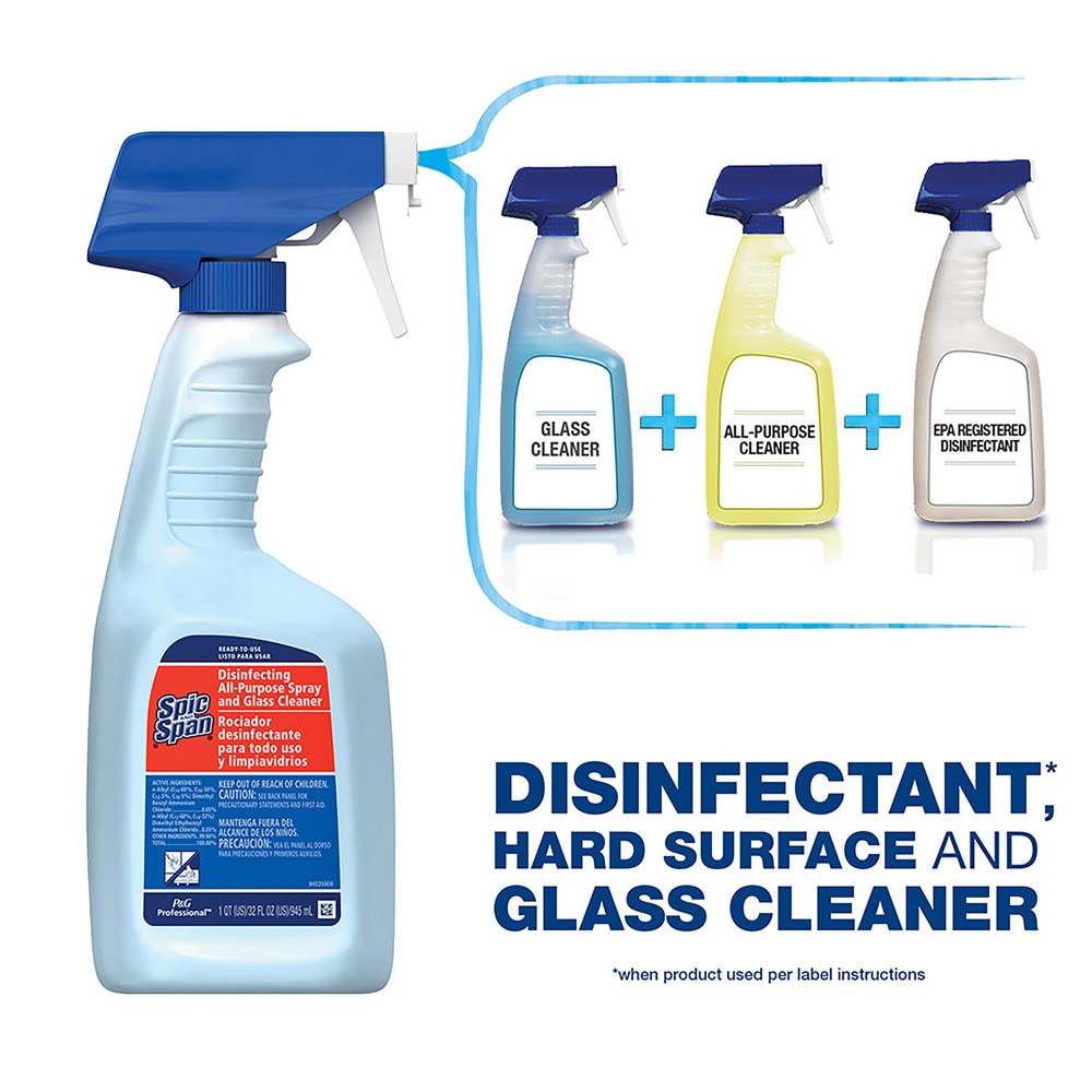 Spic & Span Limpiador Multiusos y Desinfectante - Botella con Gatillo 32 oz (946 ml) - Aroma Fresco - Modelo 10725646
