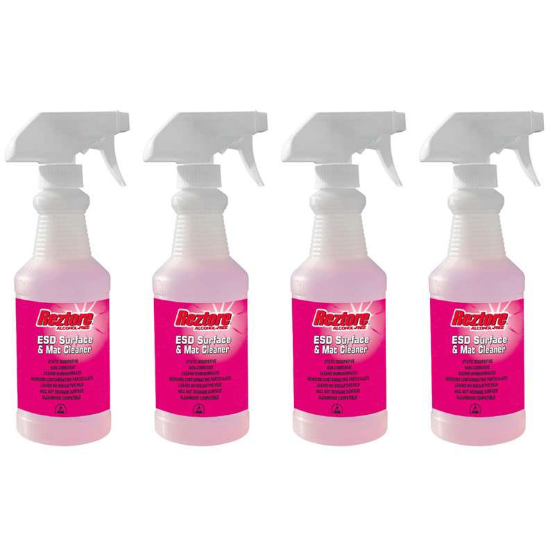 Limpiador de Superficies y Tapetes ESD Desco Rezstore, Spray 16 onzas (473 ml), Paquete de 4 - 10447-15062
