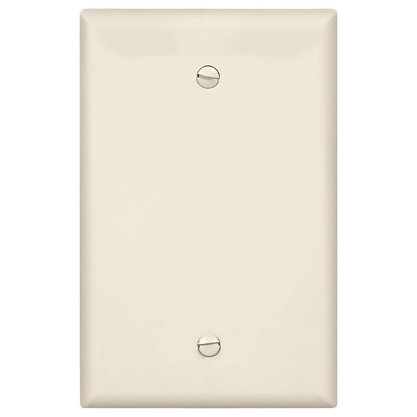 Eaton Wiring Devices Blank Wallplate, 4.87 in L, 3.13 in W, 0.08 in Thick, 1 -Gang, Polycarbonate - PJ13LA