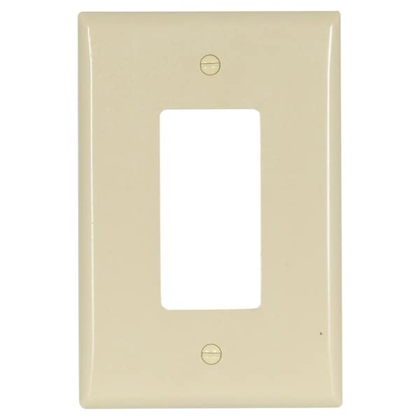 Eaton Wiring Devices Wallplate, 3-1/2 in L, 5-1/4 in W, 1 -Gang, Thermoset, Ivory, High-Gloss - 2751V-BOX