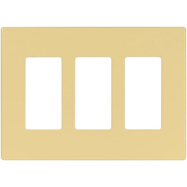 Arrow Hart PJS Wallplate, 487 in L, 634 in W, 3 Gang, Polycarbonate, Ivory, HighGloss - PJS263V