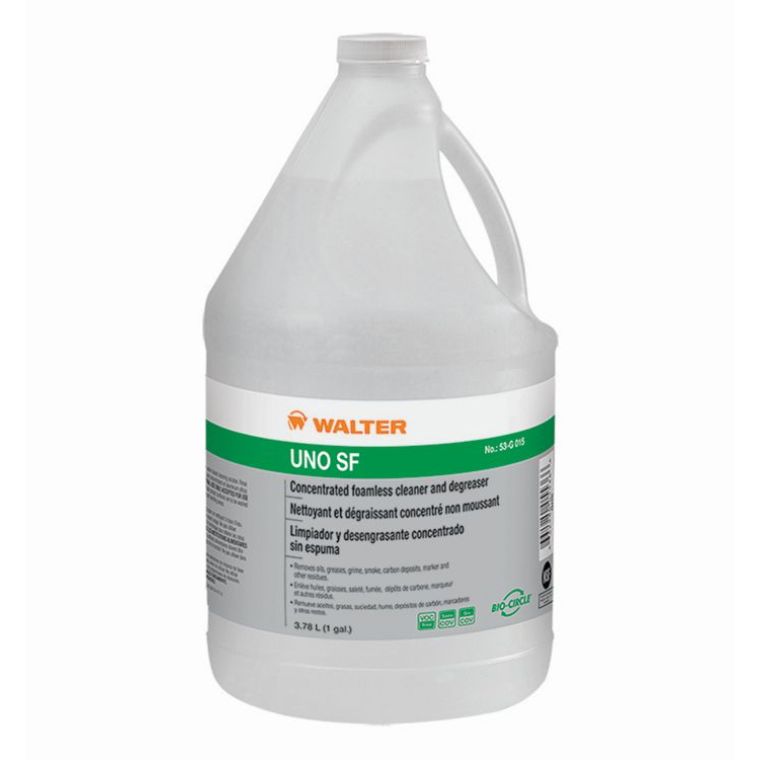 Walter Surface Technologies Walter 53G015 Uno SF Limpiador/Desengrasante Concentrado Sin Espuma, 1 Galón - WAL-53G015