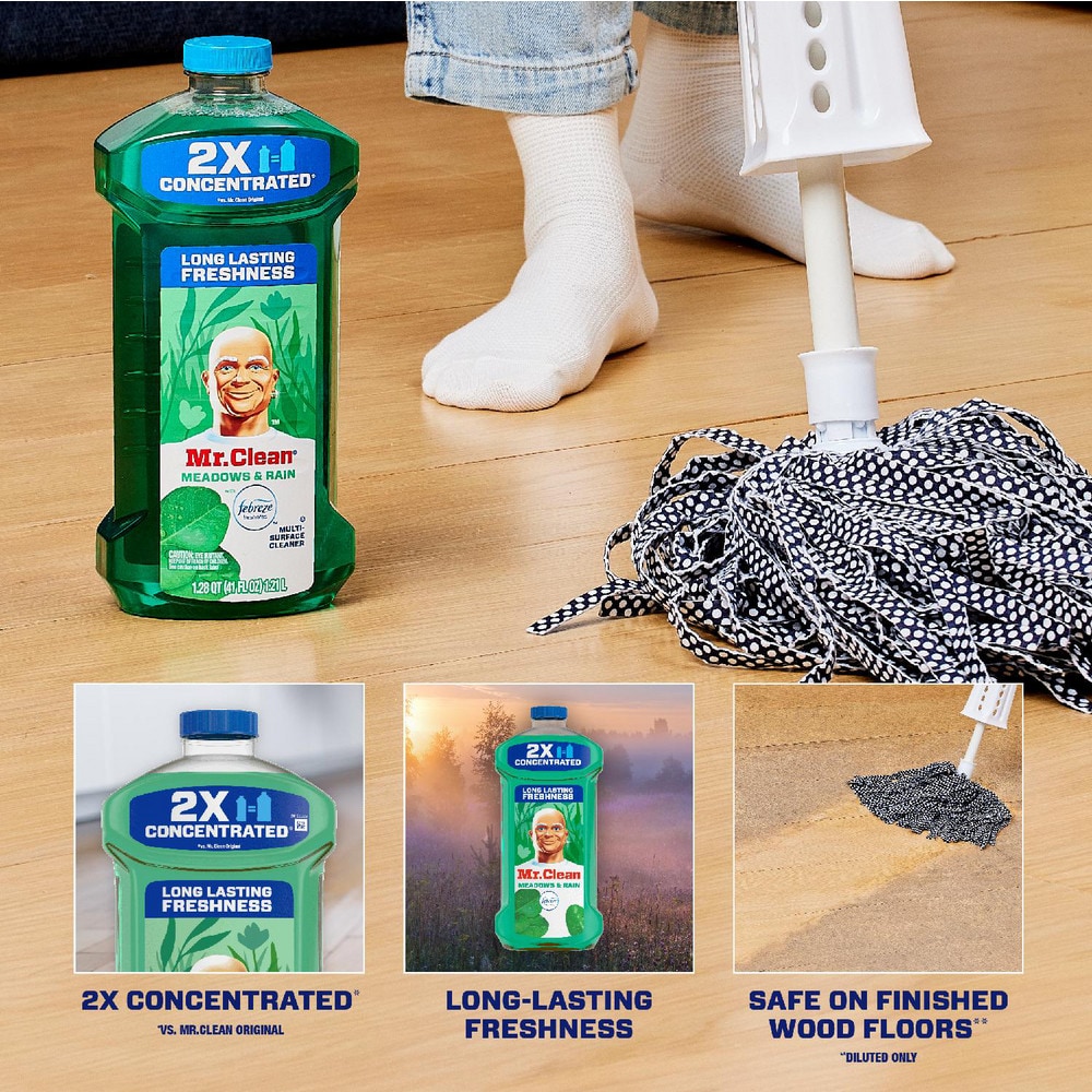 Limpiador Multiusos Mr. Clean 1.89L, Aroma Meadows & Rain, Botella 64 oz