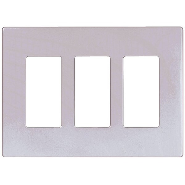 Eaton Wiring Devices PJS Wallplate, 4.87 in L, 6-3/4 in W, 3 -Gang, Polycarbonate, White, High-Gloss - PJS263W