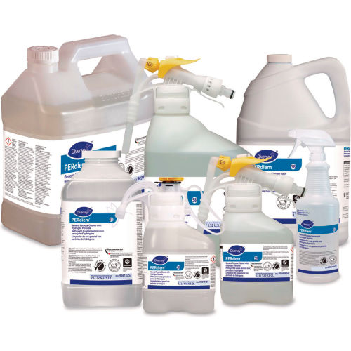 Limpiador General Concentrado Diversey™ PERdiem con Peróxido de Hidrógeno, Sin Fragancia, Botella 5 L - WBB3178386