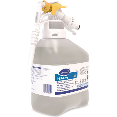 Limpiador General Concentrado Diversey™ PERdiem con Peróxido de Hidrógeno, Sin Fragancia, Botella 5 L - WBB3178386