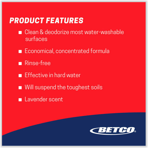 Betco Spectaculoso™ Limpiador Multiusos con Aroma a Lavanda, Botella 67.6 oz (2 L), Paquete con 4 - WBB3177422