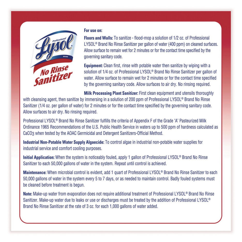 Lysol Limpiador Multiusos Desinfectante: Galón 3.78L, Sin Fragancia - 91482778