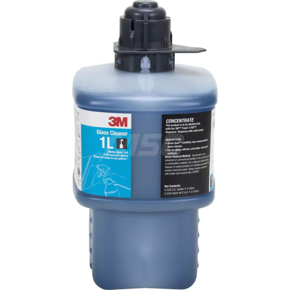 Limpiador de Cristales 3M Concentrado Líquido, Botella 2 Litros para Vidrios y Superficies