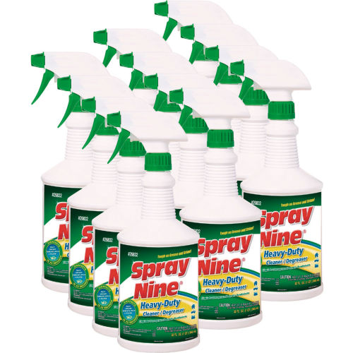 Spray Nine® Limpiador Multiusos y Desinfectante, Botella 32 oz, Paquete con 12 Botellas - 26832