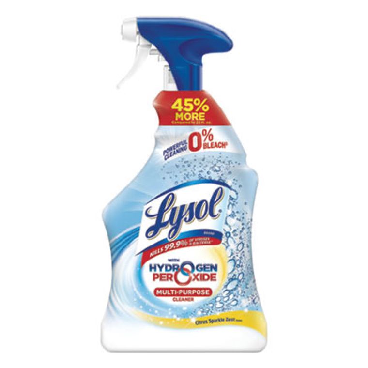 Lysol Limpiador Multiusos con Peróxido de Hidrógeno, Fragancia Cítrica, Botella con Gatillo 32 Oz (946 ml) - Elimina 99.9% de Gérmenes