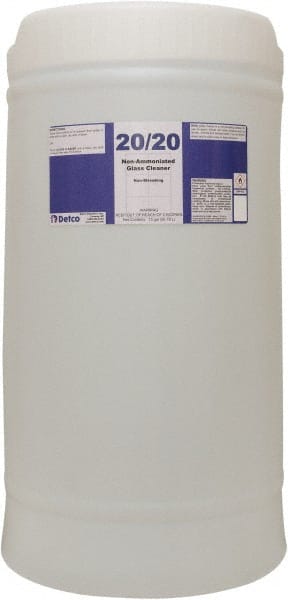 Detco 20/20 Limpiador de Vidrios Sin Amoníaco, Aroma Limón-Menta, Tambor 15 Galones - Modelo 33687260