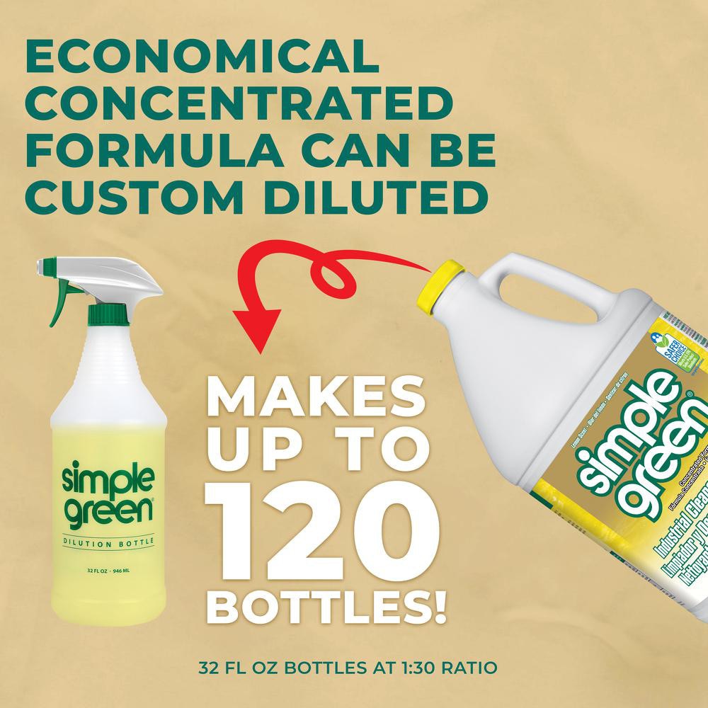 Limpiador y Desengrasante Industrial Simple Green Concentrado con Aroma a Limón, Botella de 1 Galón - 73239071