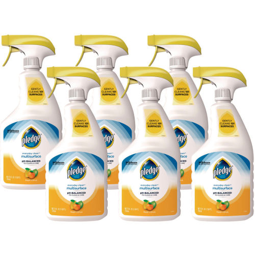 Pledge® Everyday Clean Limpiador Multisuperficies, Fragancia Cítrica, Botella con Gatillo 740 ml, Paquete con 6 Piezas - WBB3092293