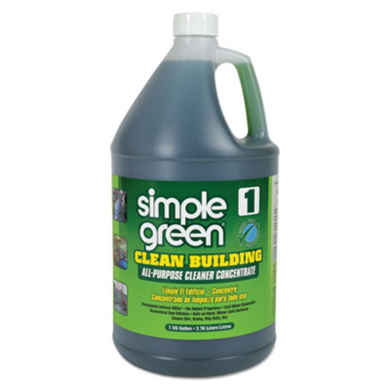 Simple Green Clean Building Concentrado Limpiador Multiusos, Botella de 1 Galón, 2/Cartón - AF8081
