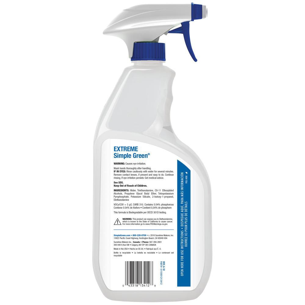 Limpiador Extremo Simple Green para Aeronaves y Precisión 946 ml en Botella con Spray - Modelo 73239030