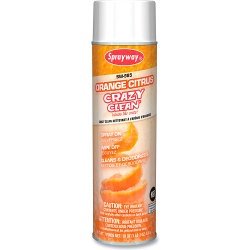 Sprayway Orange Citrus Crazy Clean Limpiador en Aerosol Cítrico, Lata 20 oz, Paquete con 12 Piezas - SW985