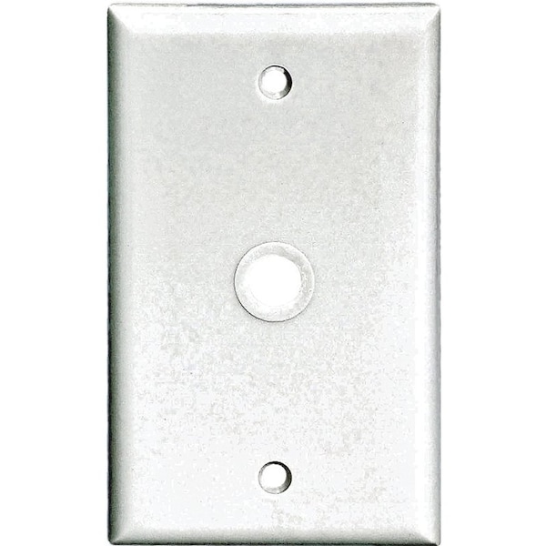 Eaton Wiring Devices 2128 Wallplate, 4-1/2 in L, 2-3/4 in W, 1 -Gang, Thermoset, White, High-Gloss - 2128W-BOX