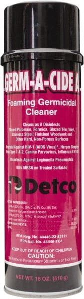 Detco Germ-A-Cide A, Aerosol de 20 oz, Desinfectante/Limpiador en Espuma - 33703091
