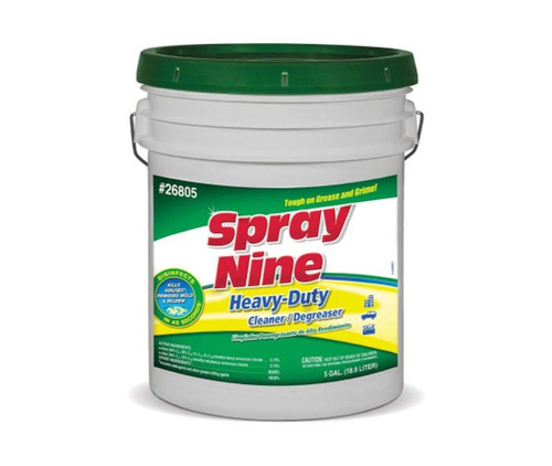 Spray Nine 26805 Limpiador Pesado + Desengrasante + Desinfectante - Cubeta 5 Galones - SGP27050