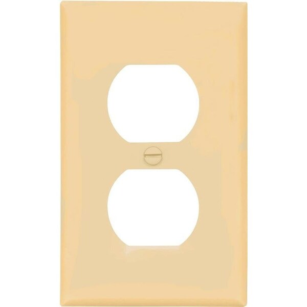 Eaton Wiring Devices Wallplate, 4-1/2 in L, 2-3/4 in W, 1 -Gang, Nylon, Ivory, High-Gloss, Flush Mounting - BP5132V