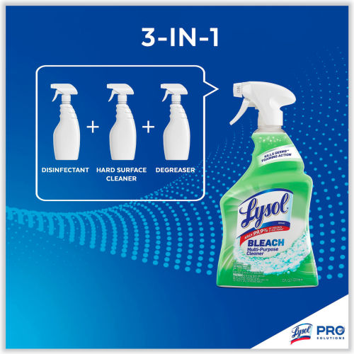 Lysol Limpiador Multiusos con Blanqueador, Botella con Gatillo 32 oz, Paquete con 12 Piezas - 78914