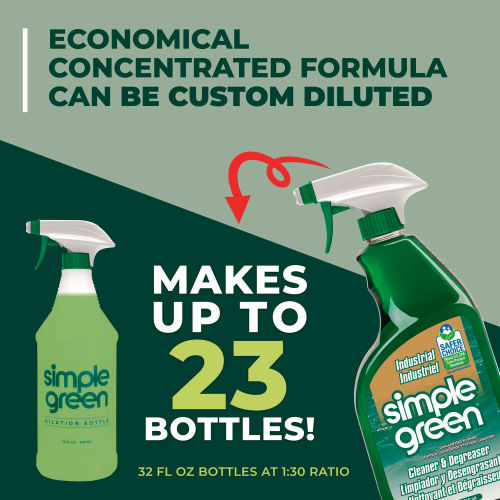Simple Green Industrial Cleaner & Degreaser, Botella con Gatillo 710 ml - Limpiador Industrial y Desengrasante